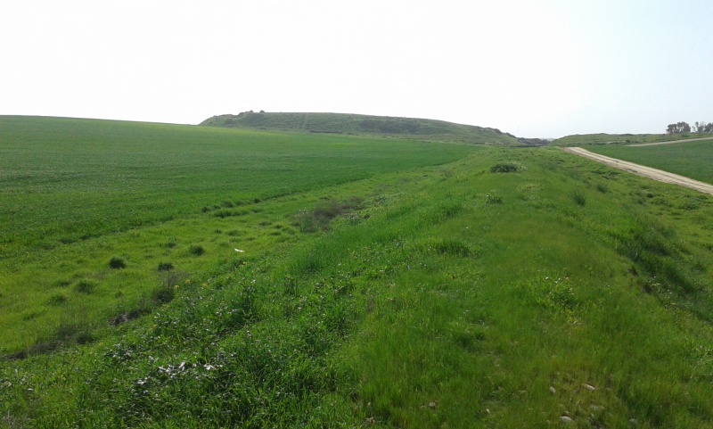 קובץ:Train embankment towards Tel A-Sheria.jpg